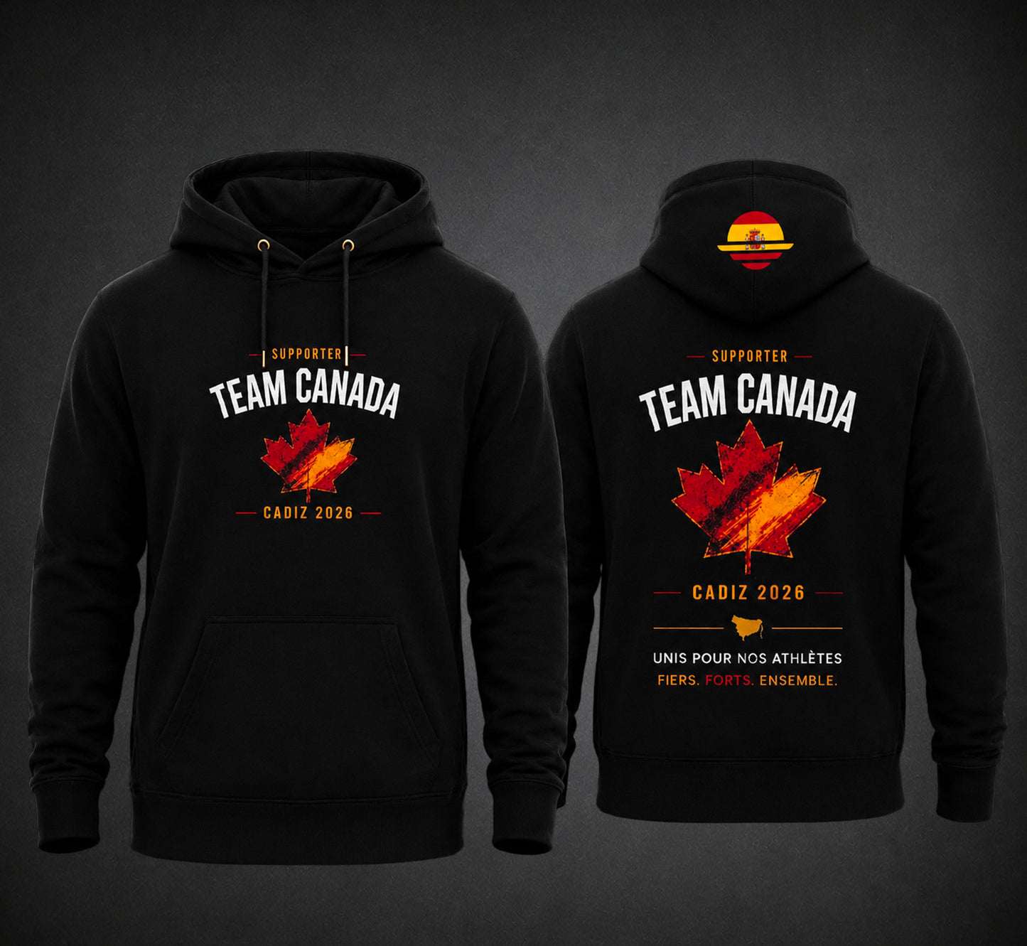 Hoodie Supporter Athlètes Canada - WKC 2026 Espagne